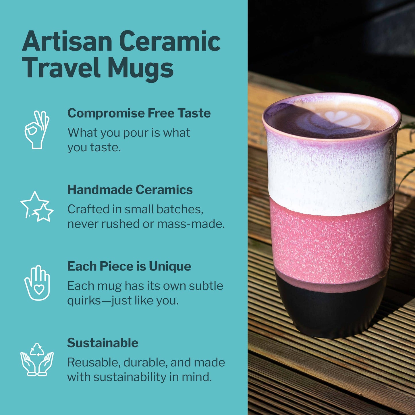 Eclipse 16oz Ceramic Travel Mug – Reusable with Lid