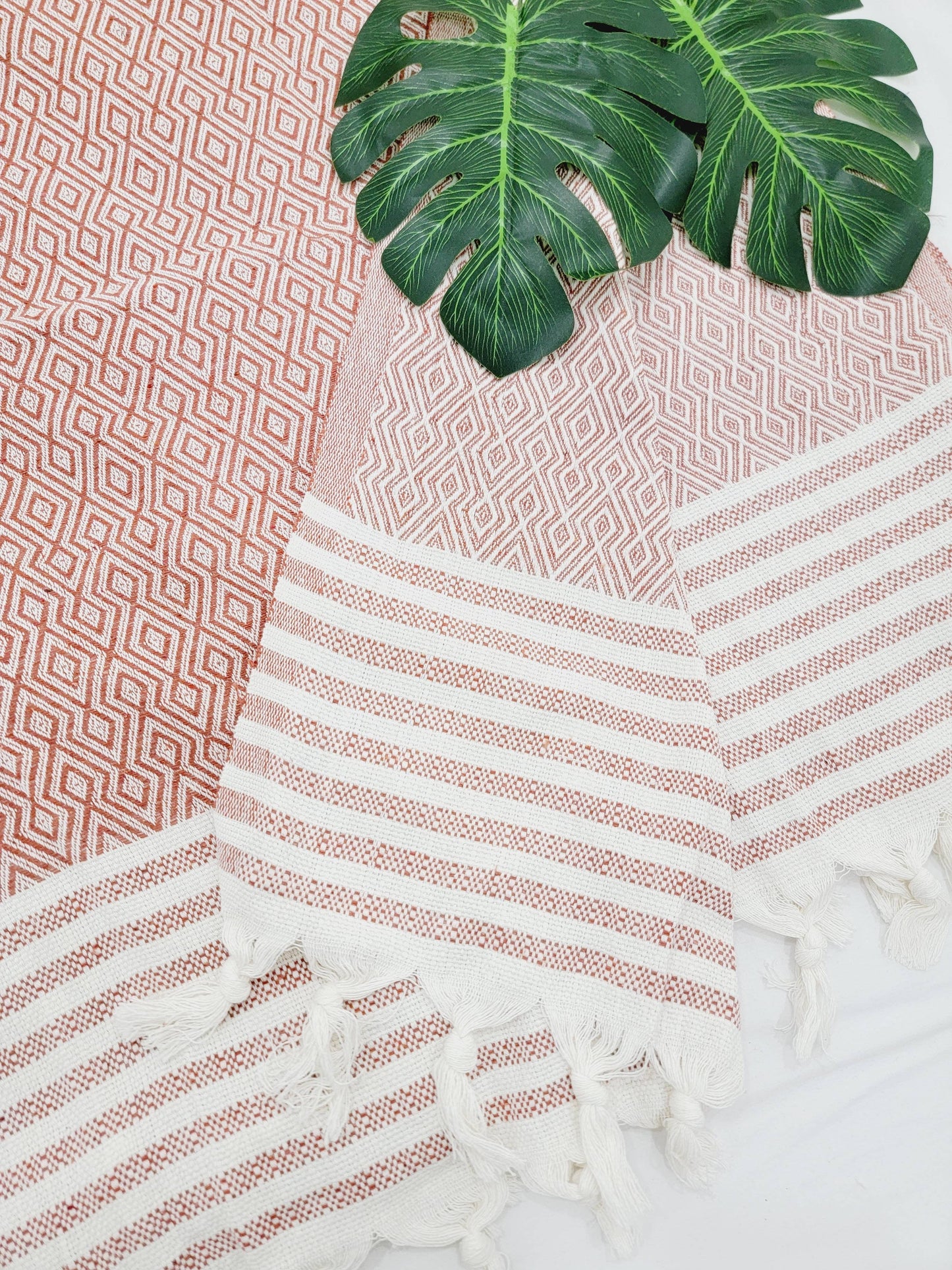 Throw Blanket - Cotton -Hand woven