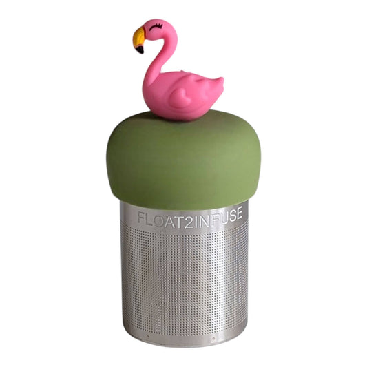 Flamingo | Floating Tea Steeper | Green Base | Pink