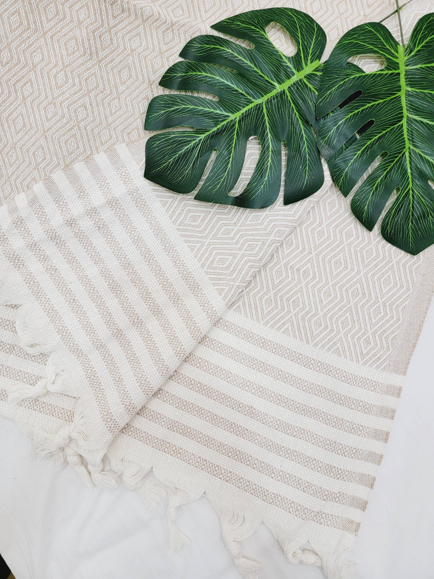Throw Blanket - Cotton -Hand woven