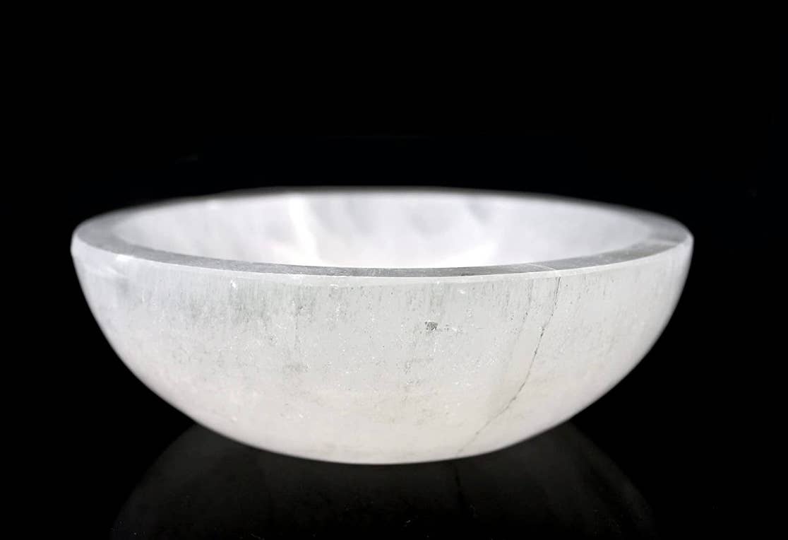 Selenite Bowl Round 8 cm