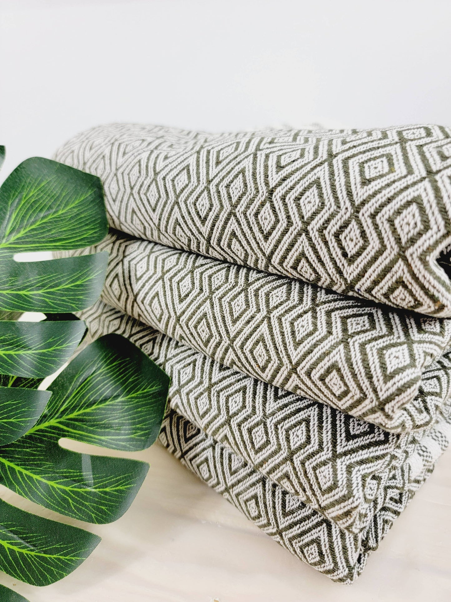 Throw Blanket - Cotton -Hand woven