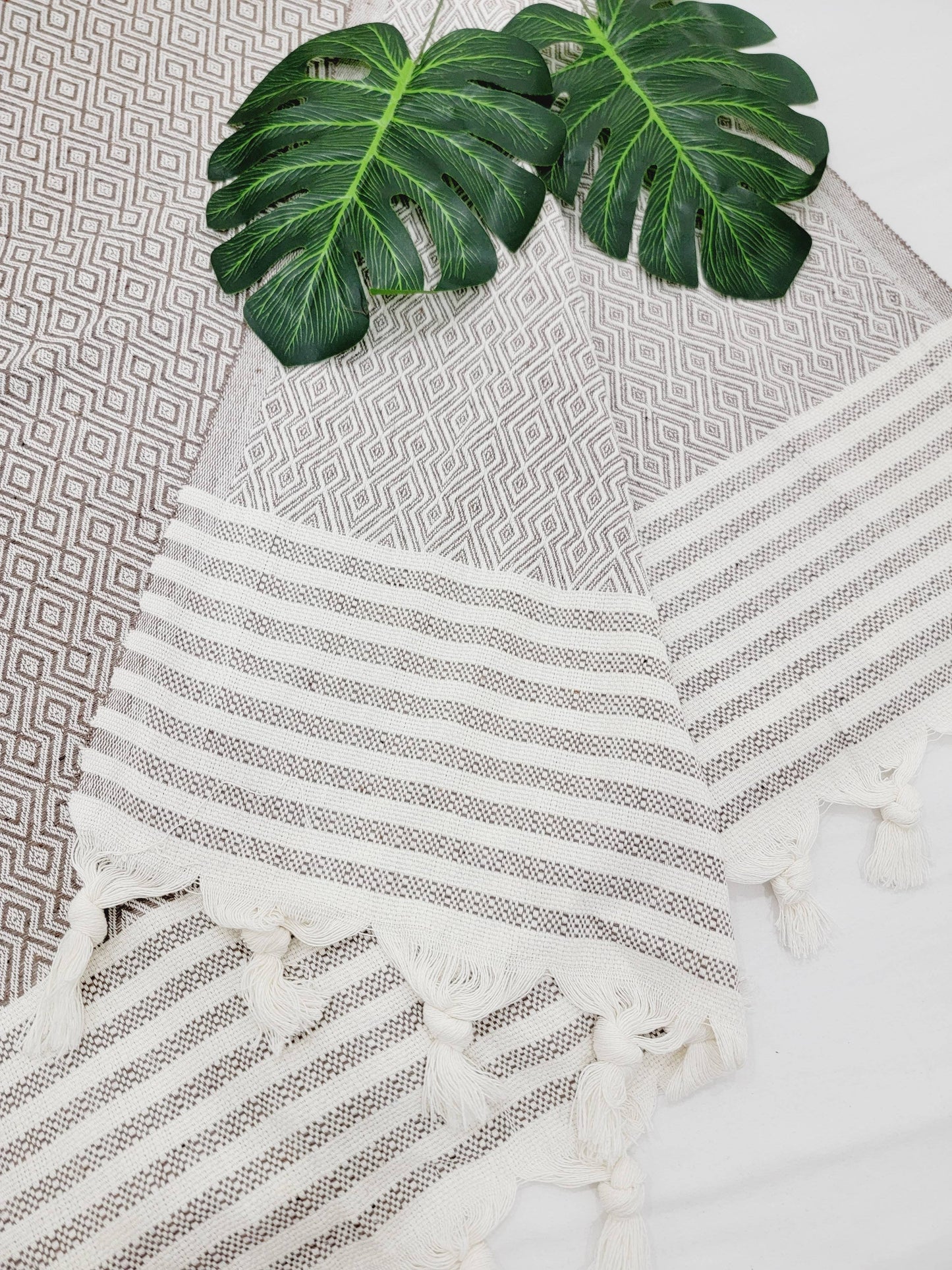 Throw Blanket - Cotton -Hand woven
