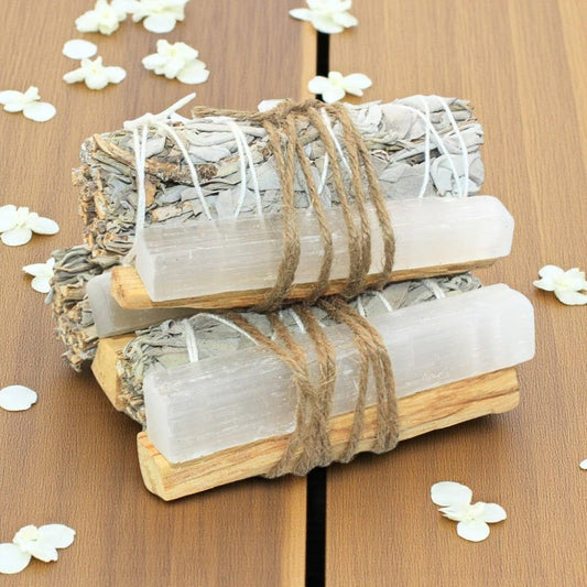 Sage Bundle - Selenite Crystal