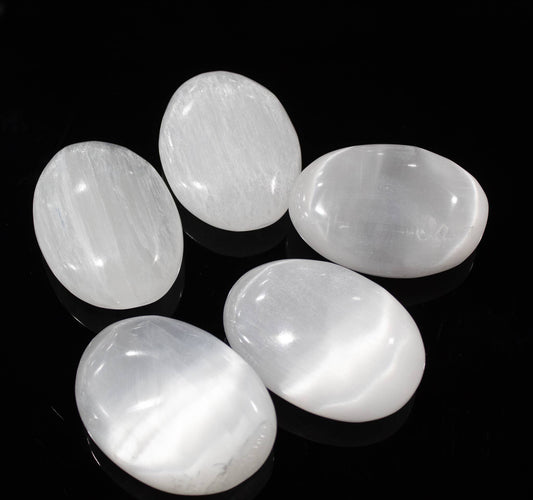 Selenite Palm Pillow Stone 5cm to 8cm