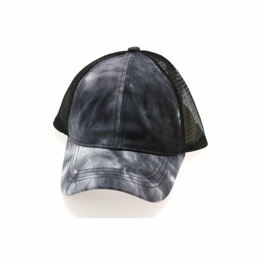 Tie Dye High Ponytail Mesh Back CC Ball Cap