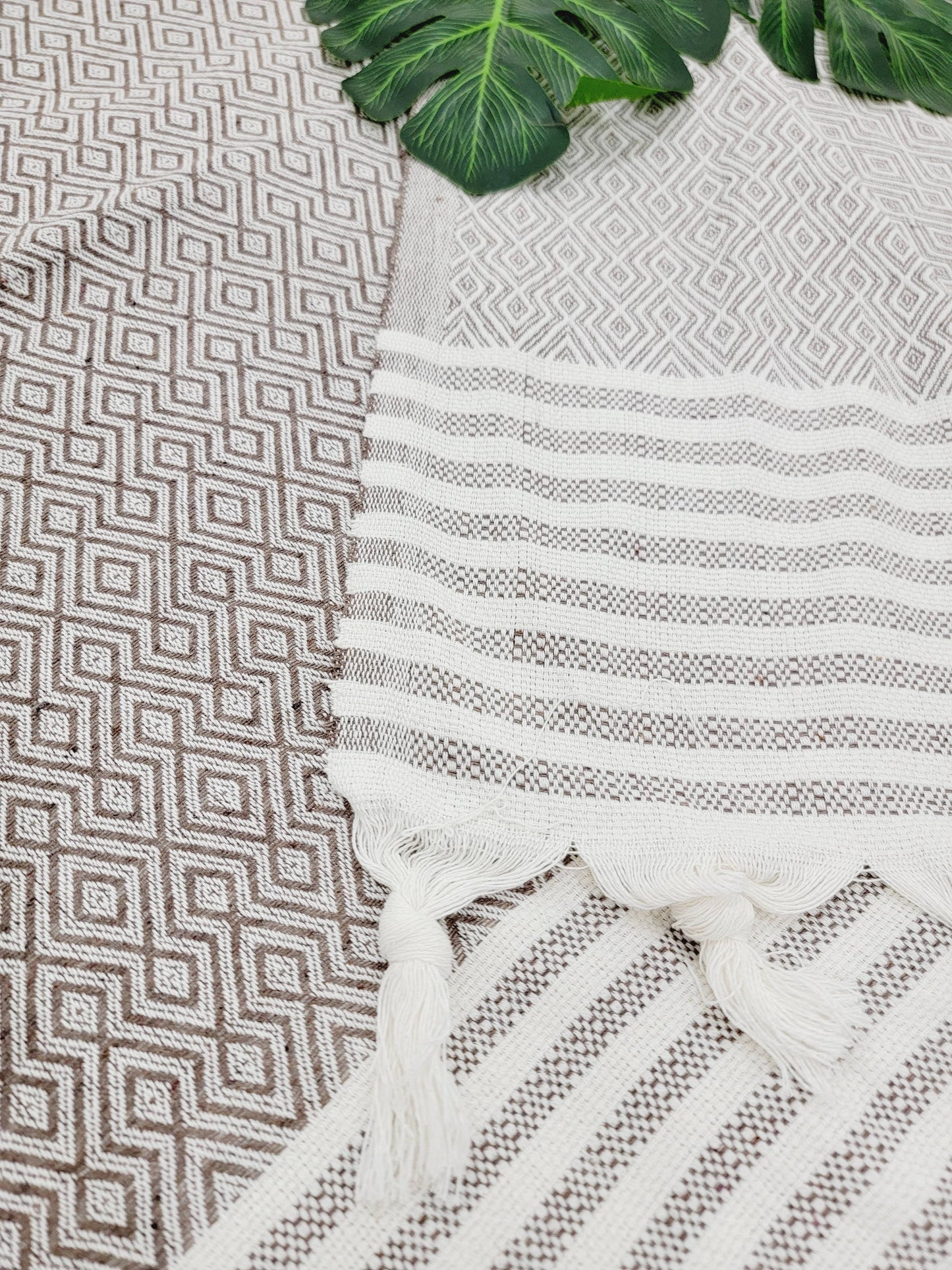 Throw Blanket - Cotton -Hand woven