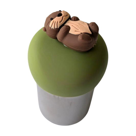 Otter | Floating Tea Steeper | Green Base | Brown Otter