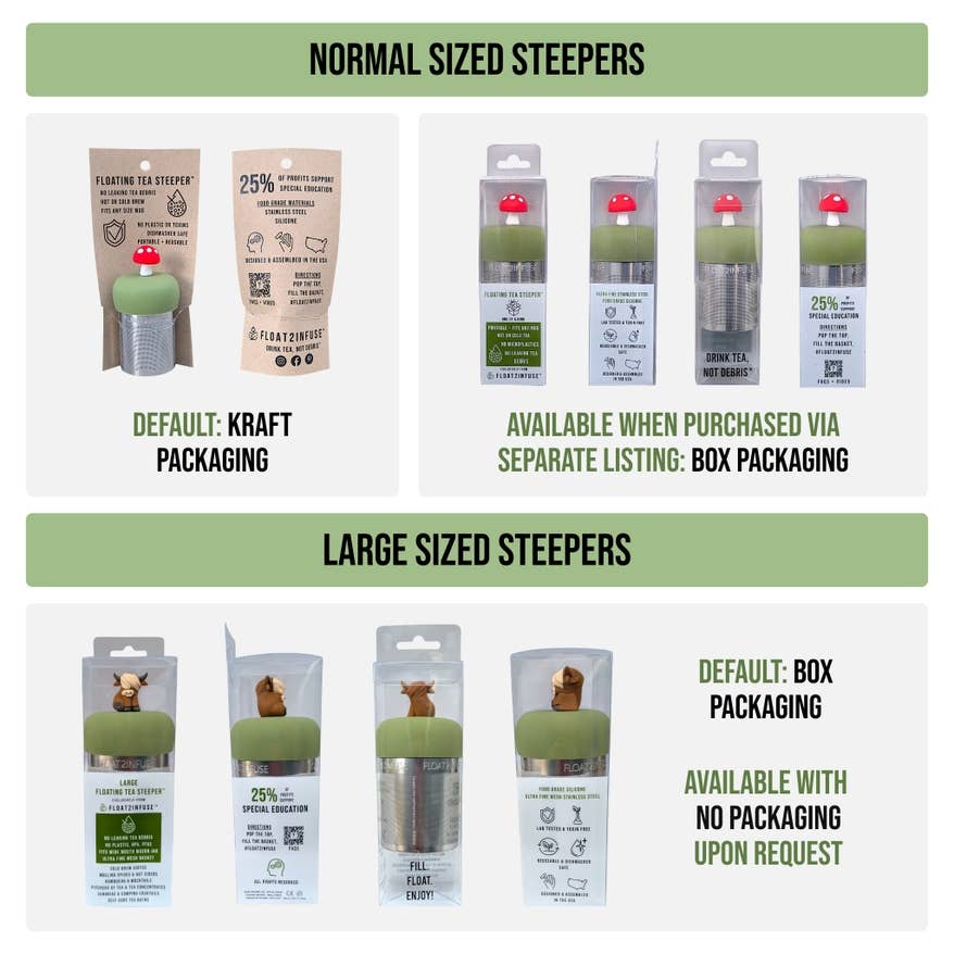 Bumble Bee | Floating Tea Steeper | Grey Base | Yellow