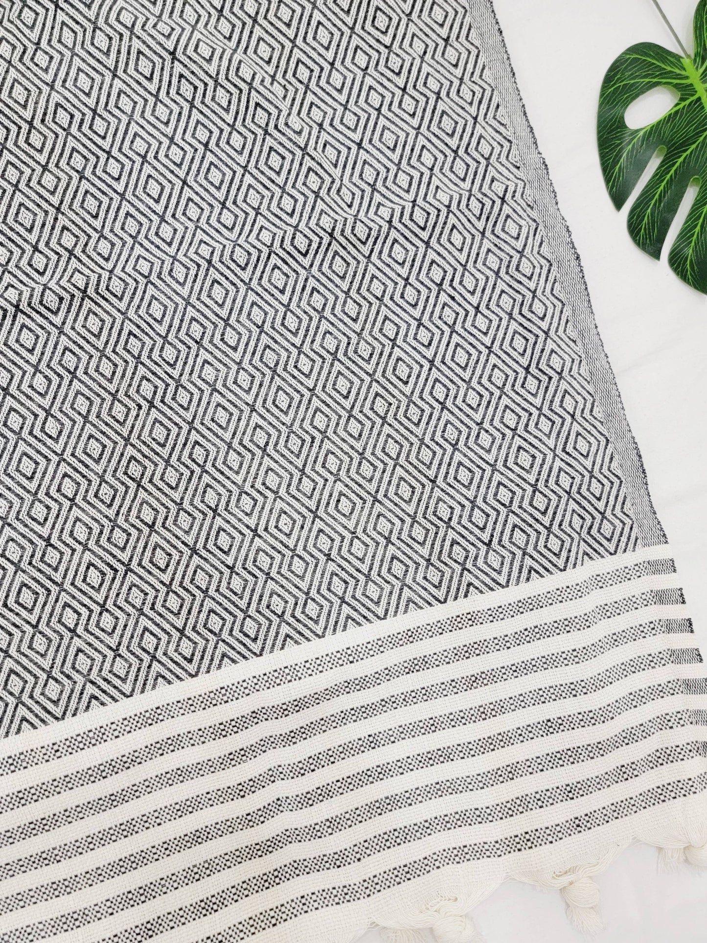 Throw Blanket - Cotton -Hand woven