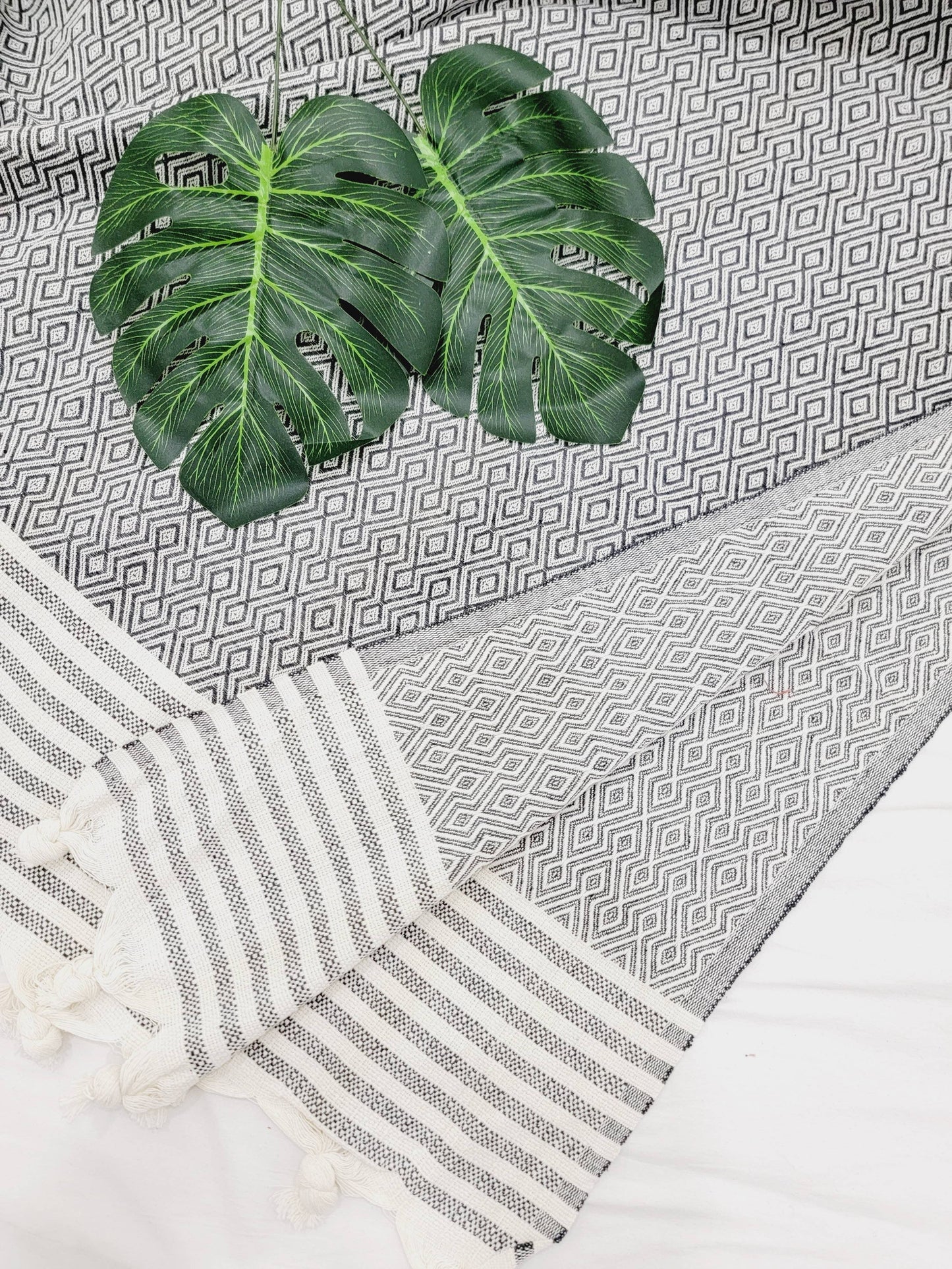 Throw Blanket - Cotton -Hand woven