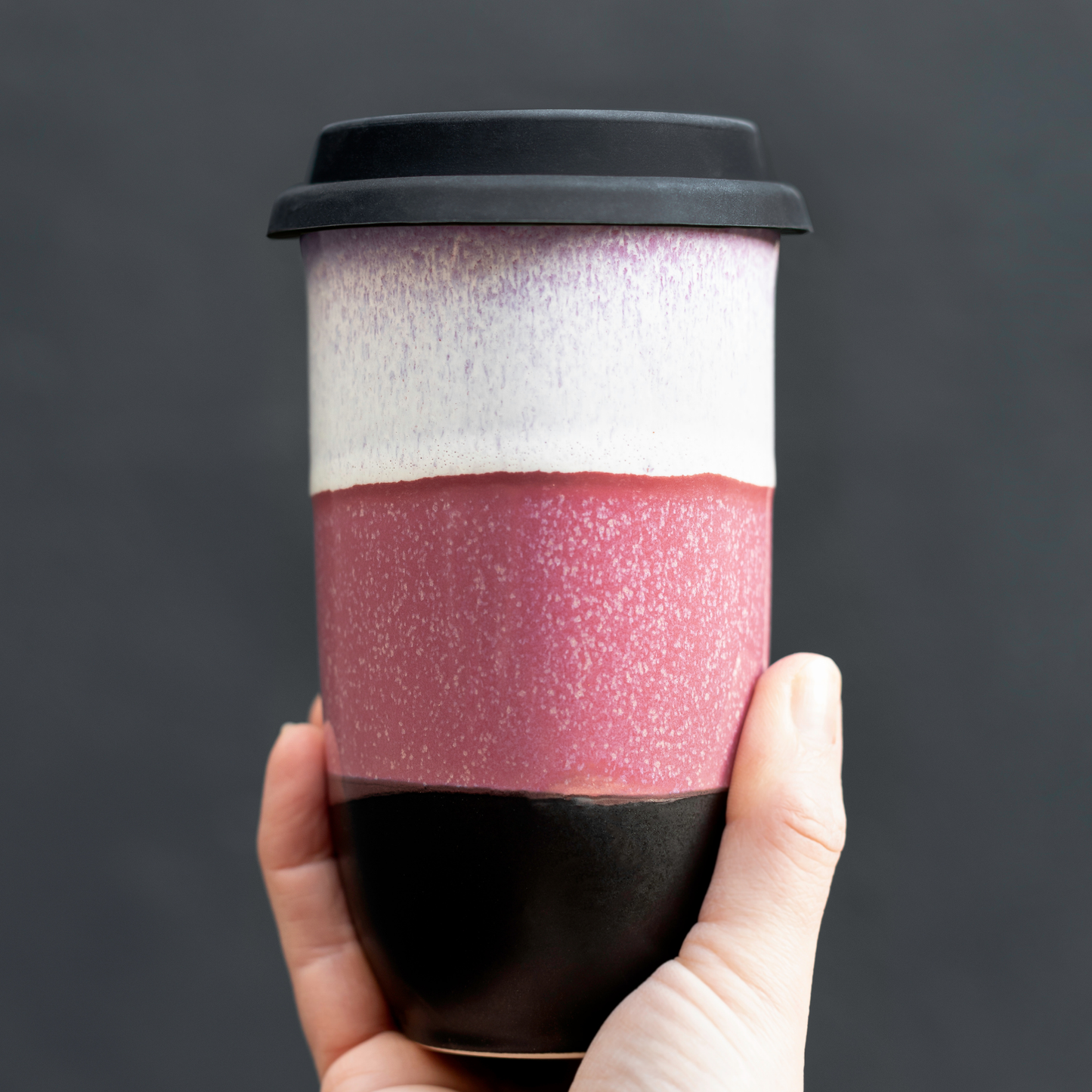 Eclipse 12oz Ceramic Travel Mug – (Includes Lid & Band)