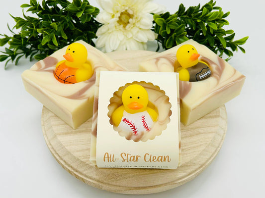 All-Star Clean Handmade Soap Bar for Kids VEGAN COLD PROCESS