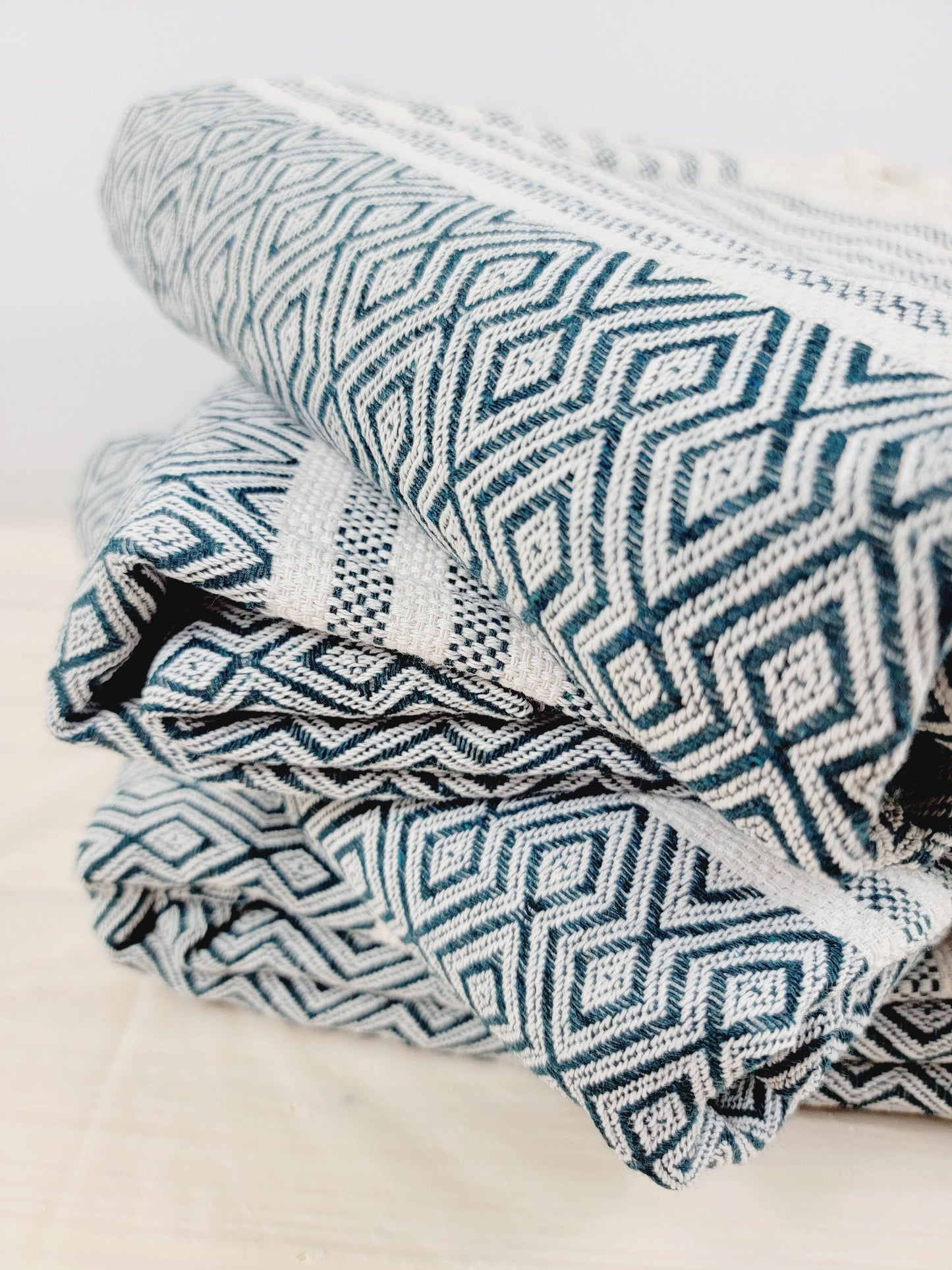 Throw Blanket - Cotton -Hand woven