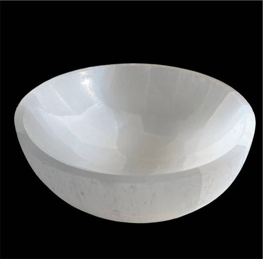 Selenite Bowl Round 8 cm