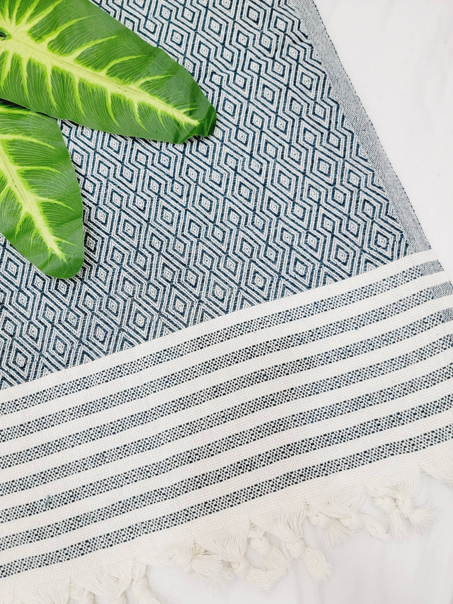 Throw Blanket - Cotton -Hand woven