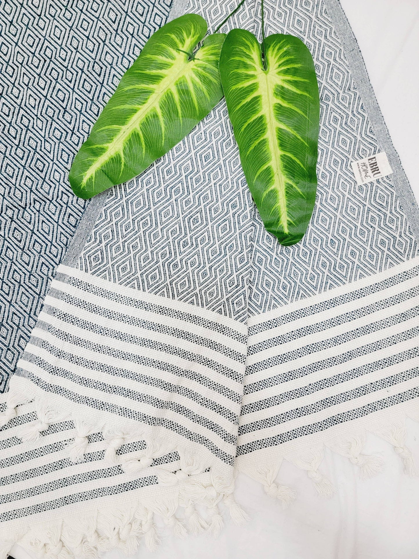 Throw Blanket - Cotton -Hand woven