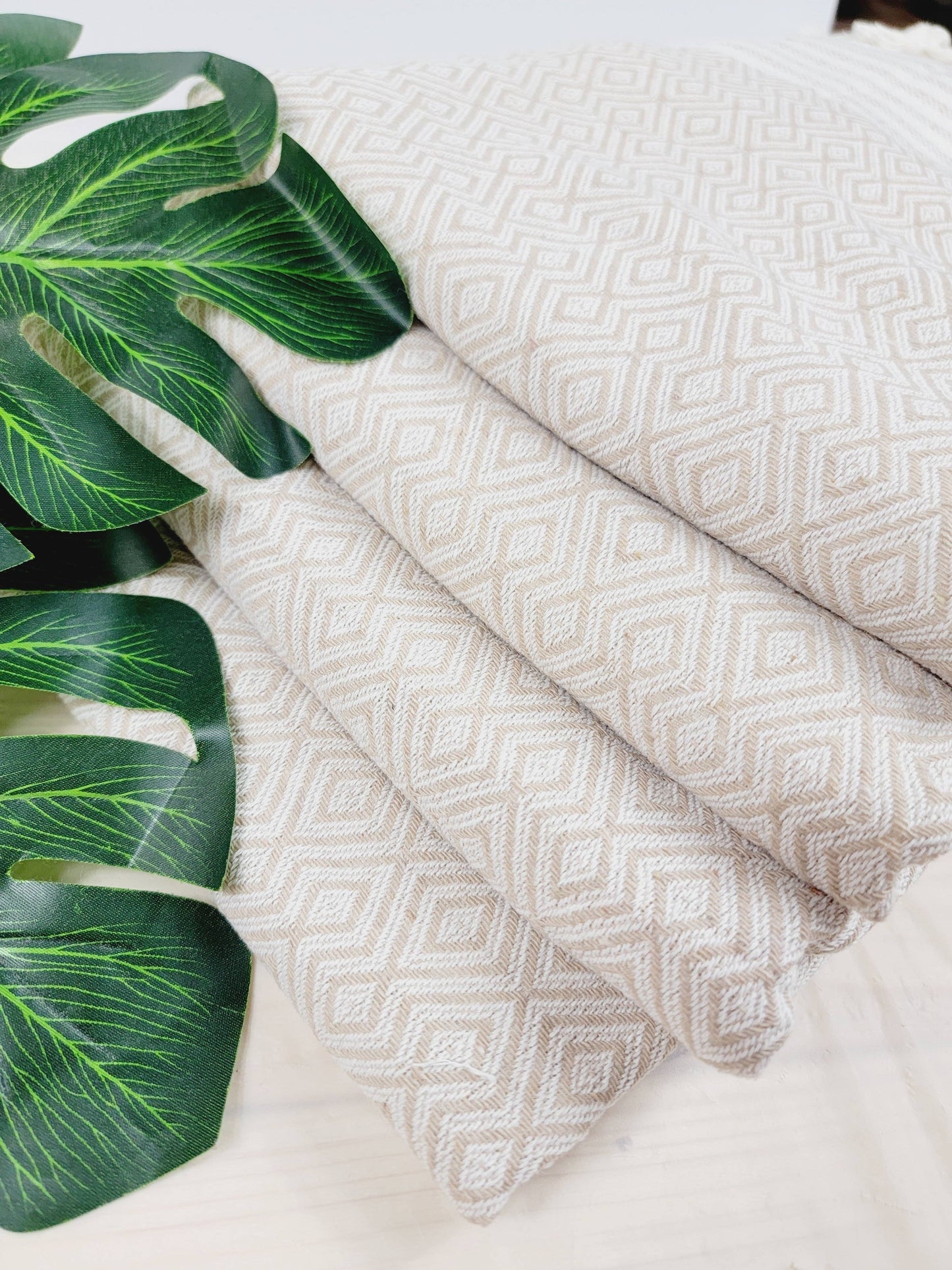 Throw Blanket - Cotton -Hand woven