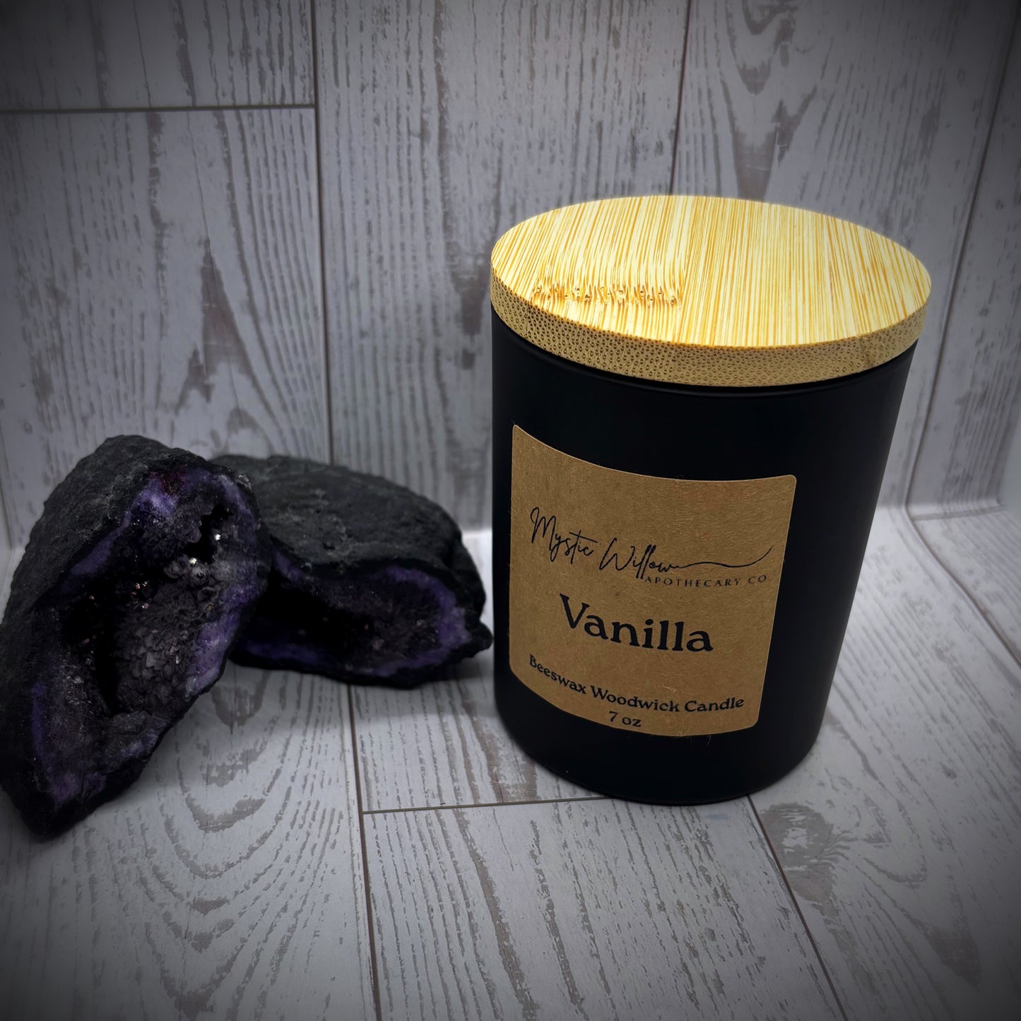 Beeswax Wood Wick Candle 7 oz - Vanilla